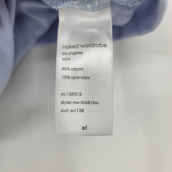 Naked Wardrobe Smooth As Butter Open Back Crop Tank In Periwinkle Size XL - Picture 4 of 5